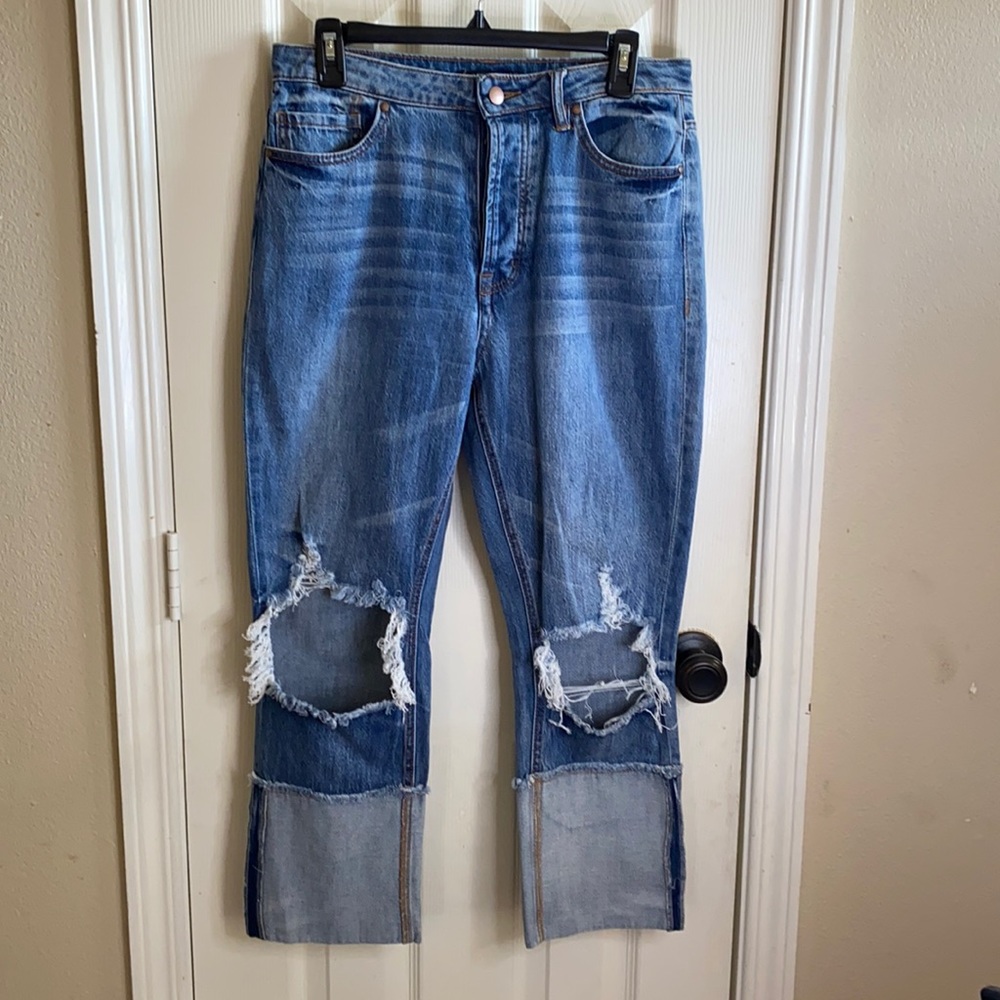 ARFM Button Front Crop Jeans